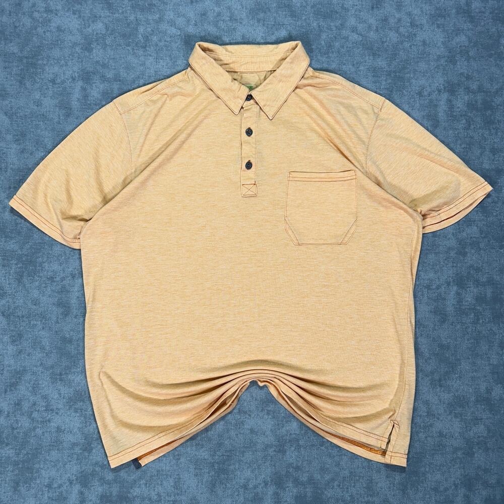 Stio Divide Polo Shirt Orange Golf Performance Mens Large